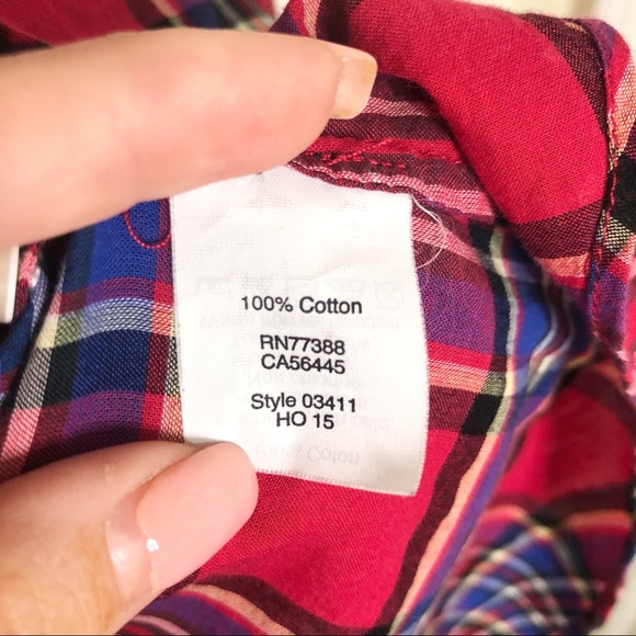 NWOT J. Crew Red Classic Plaid Button Down Shirt M - Picture 6 of 7